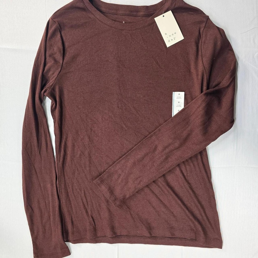 A New Day burgundy long sleeve shirt